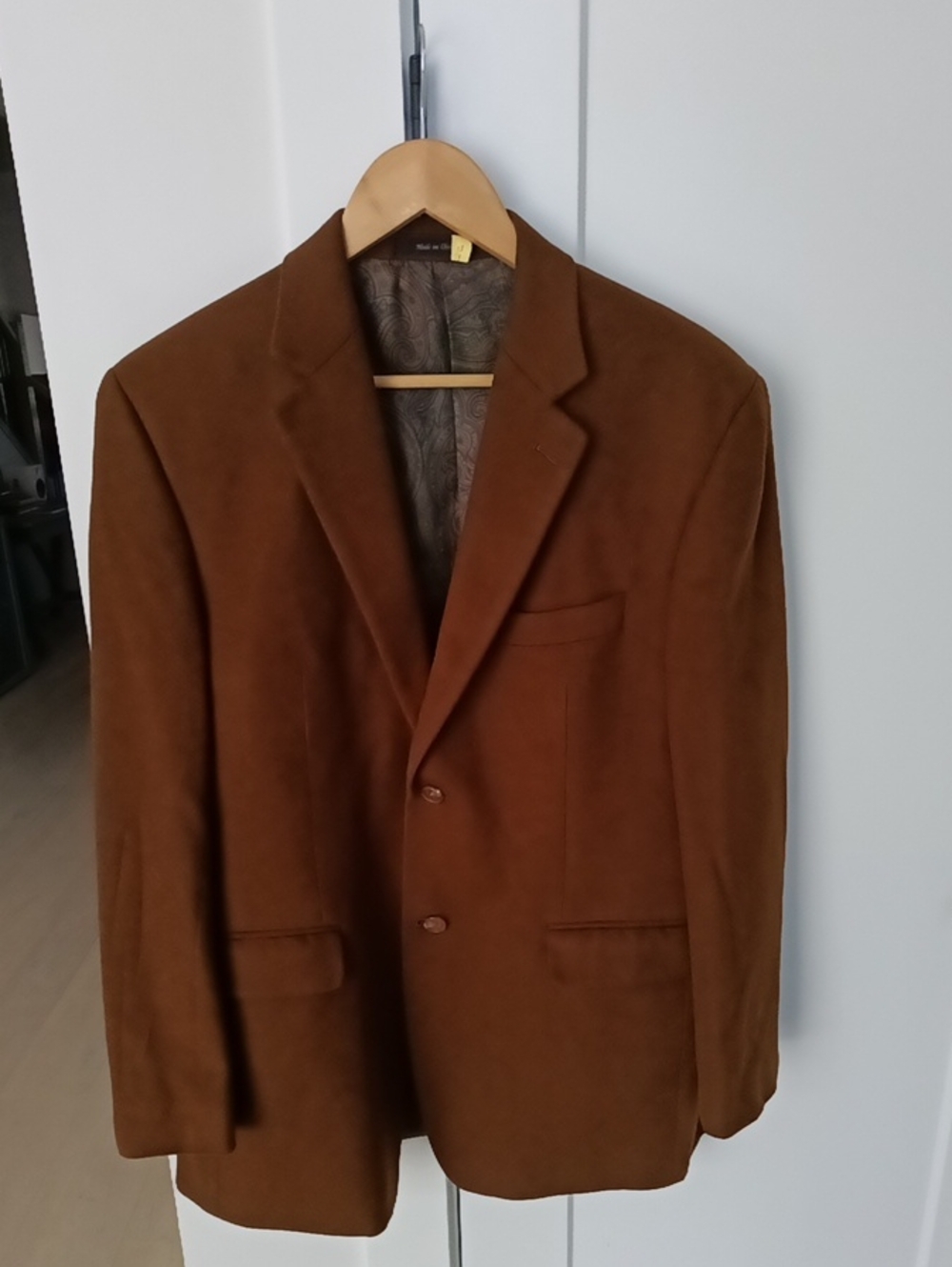 Ralph Lauren Vintage-2 Button Sport Coat Rich Brown-No Size Tag PTP22" Wool/Silk